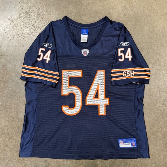 Vintage Reebok NFL Chicago Bears Jersey #54 Brian Urlacher Navy Men’s XL - Picture 4 of 9